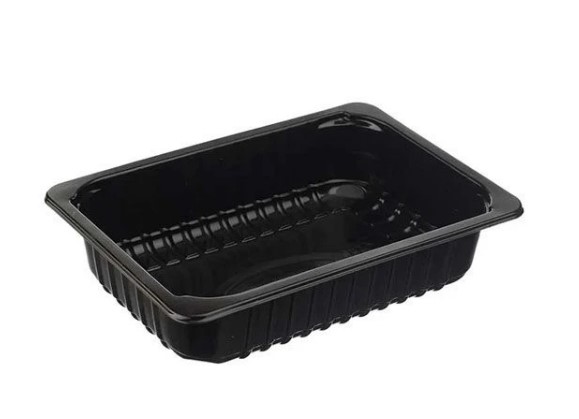 Товар лоток под запайку 187*137*36 мм с ребрами, черный пп 320/кор в категории каталога лотки под запайку