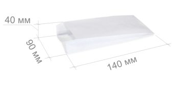 Товар пакет бумажный без печати, 140х90х40 мм в категории каталога бумажные пакеты