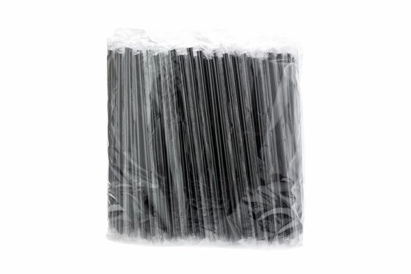 Товар трубочка коктейльная черная с гофрой, в индивидуальной упаковке, 5х210мм в категории каталога трубочки