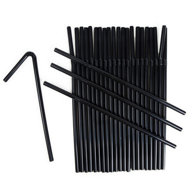 Товар трубочка коктейльная с гофрой, черные 8х240 мм в категории каталога трубочки