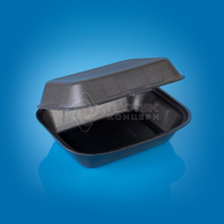 Товар ланч-бокс lbs 195х150х70 мм, без секций, черный, впс (100 шт/пак)  в категории каталога лотки, ланч-боксы