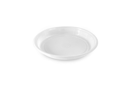Товар одноразовая белая тарелка, d-170 мм, h-23 мм в категории каталога тарелки одноразовые