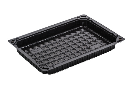 Товар контейнер рп-208 дно, 234х164х25,3 мм, черный, пс в категории каталога контейнеры для суши и роллов