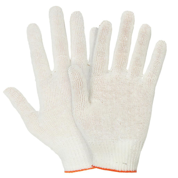 Товар перчатки трикотажные белые с пвх (стандарт), 10 кл/4 нити, 10 пар/упак., 500 пар/кор. в категории каталога средства индивидуальной защиты
