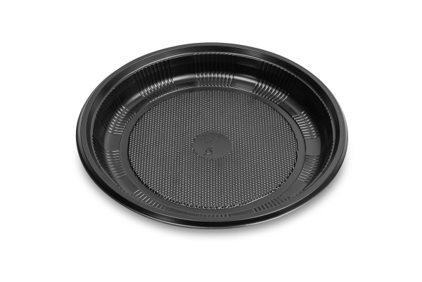 Товар одноразовая черная тарелка, d-170 мм, h-23 мм в категории каталога тарелки одноразовые