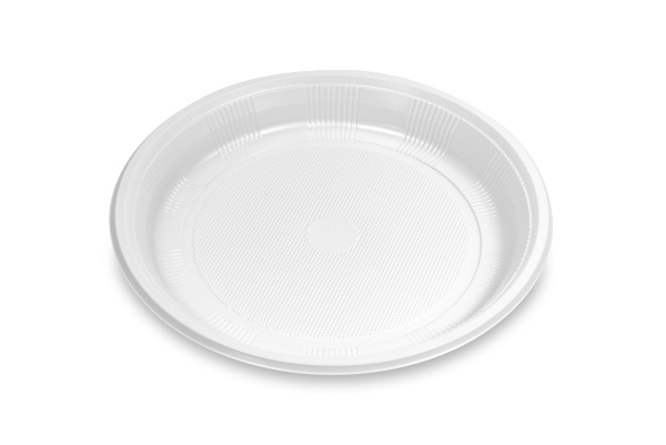 Товар одноразовая белая тарелка, d-205 мм, h-23 мм в категории каталога тарелки одноразовые